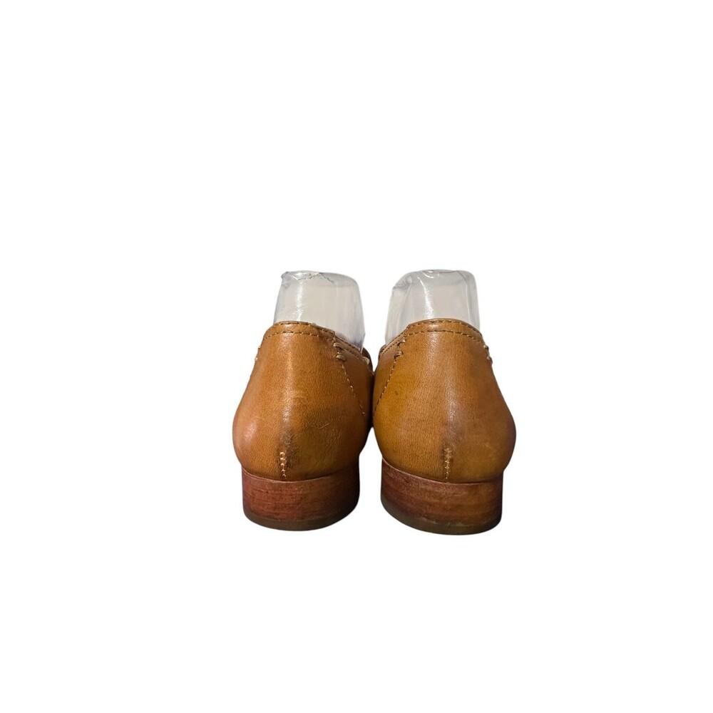 Frye Brown Leather Round Toe Slip-On Loafer Flats Women's US 8 M Boho Slip On - Picture 4 of 11